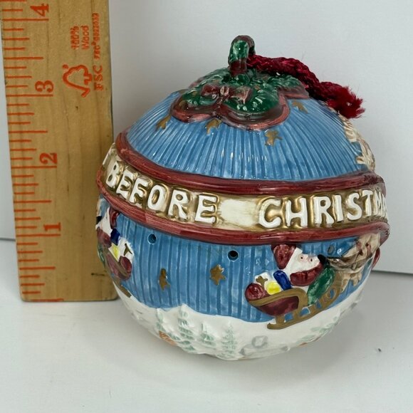 Fitz and Floyd Hand-Painted Twas The Night Before Christmas Scented Ornament - Picture 6 of 6